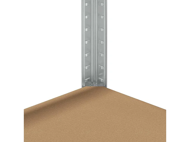 Étagère de rangement 5 niveaux Argenté Acier et bois ingénierie