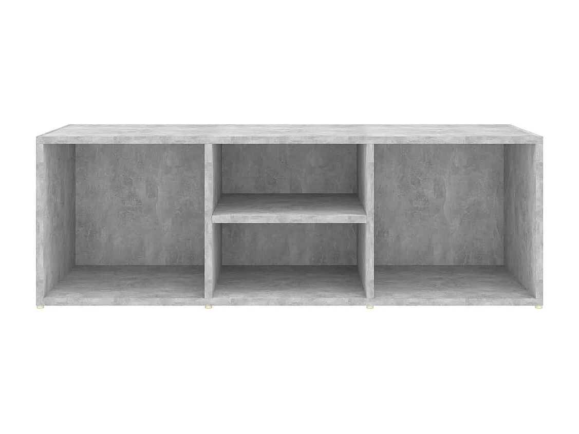 Meuble bas de rangement gris béton 105x35x35