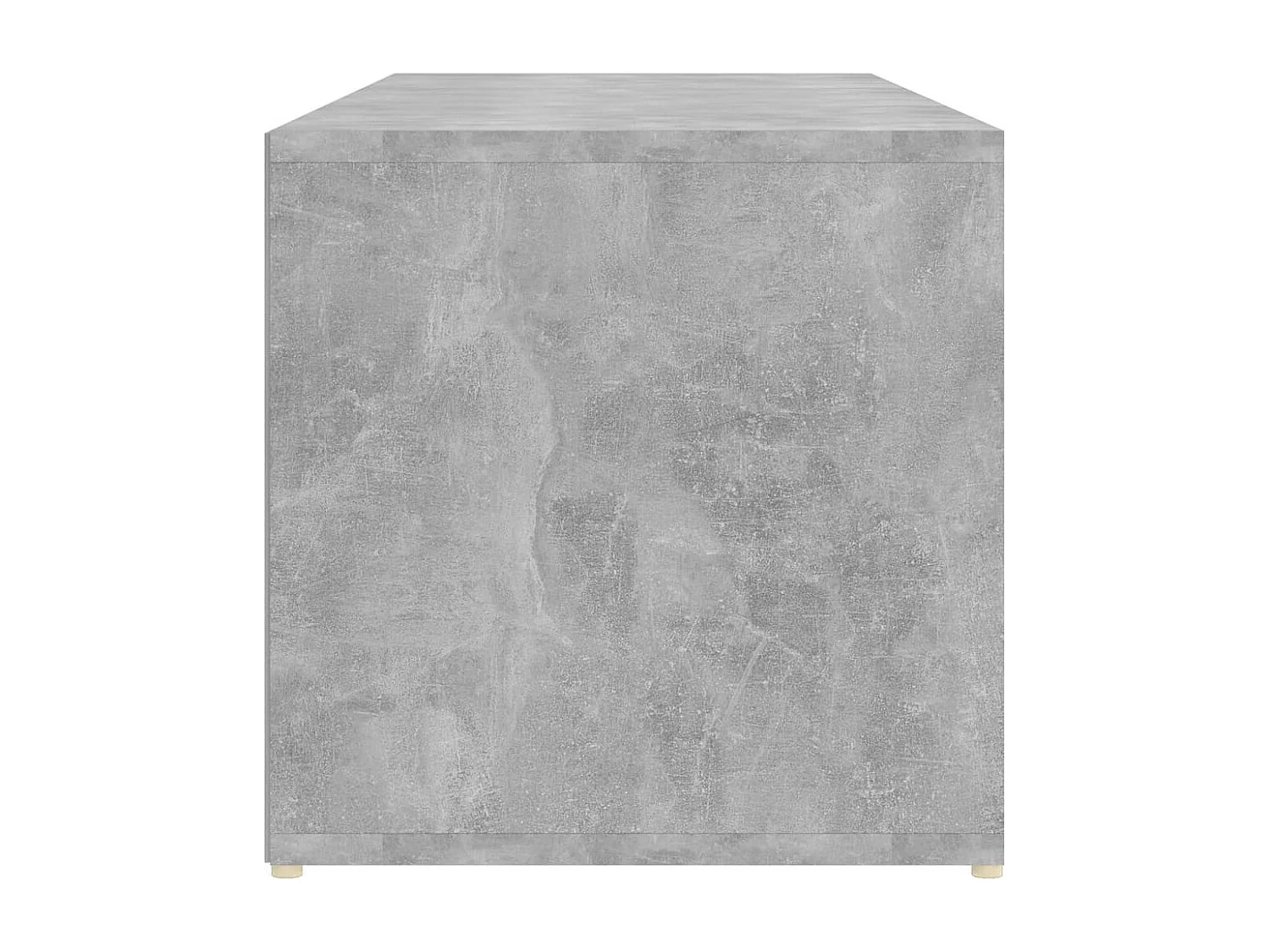 Meuble bas de rangement gris béton 105x35x35