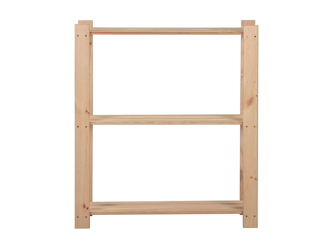 Étagère de stockage 3 niveaux 80x28,5x90 Bois de pin massif