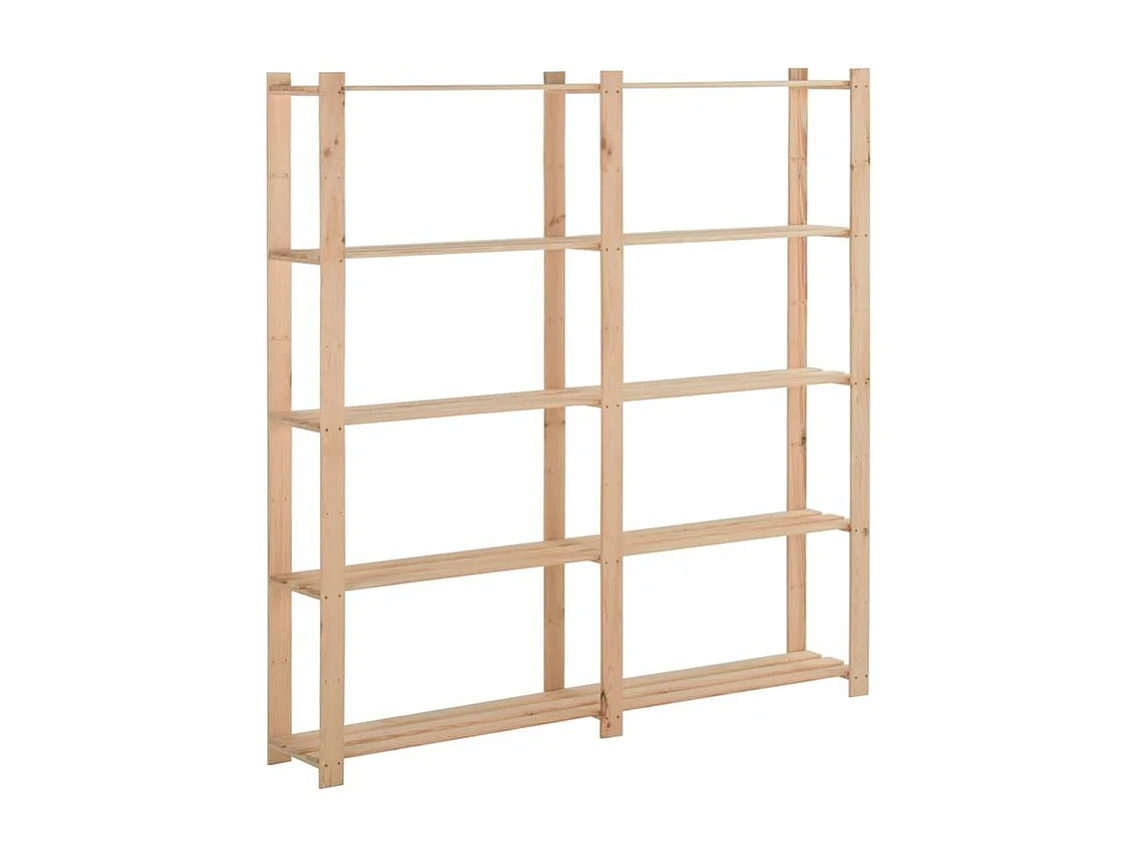Étagère de stockage 5 niveaux 170x28,5x170 Bois de pin massif