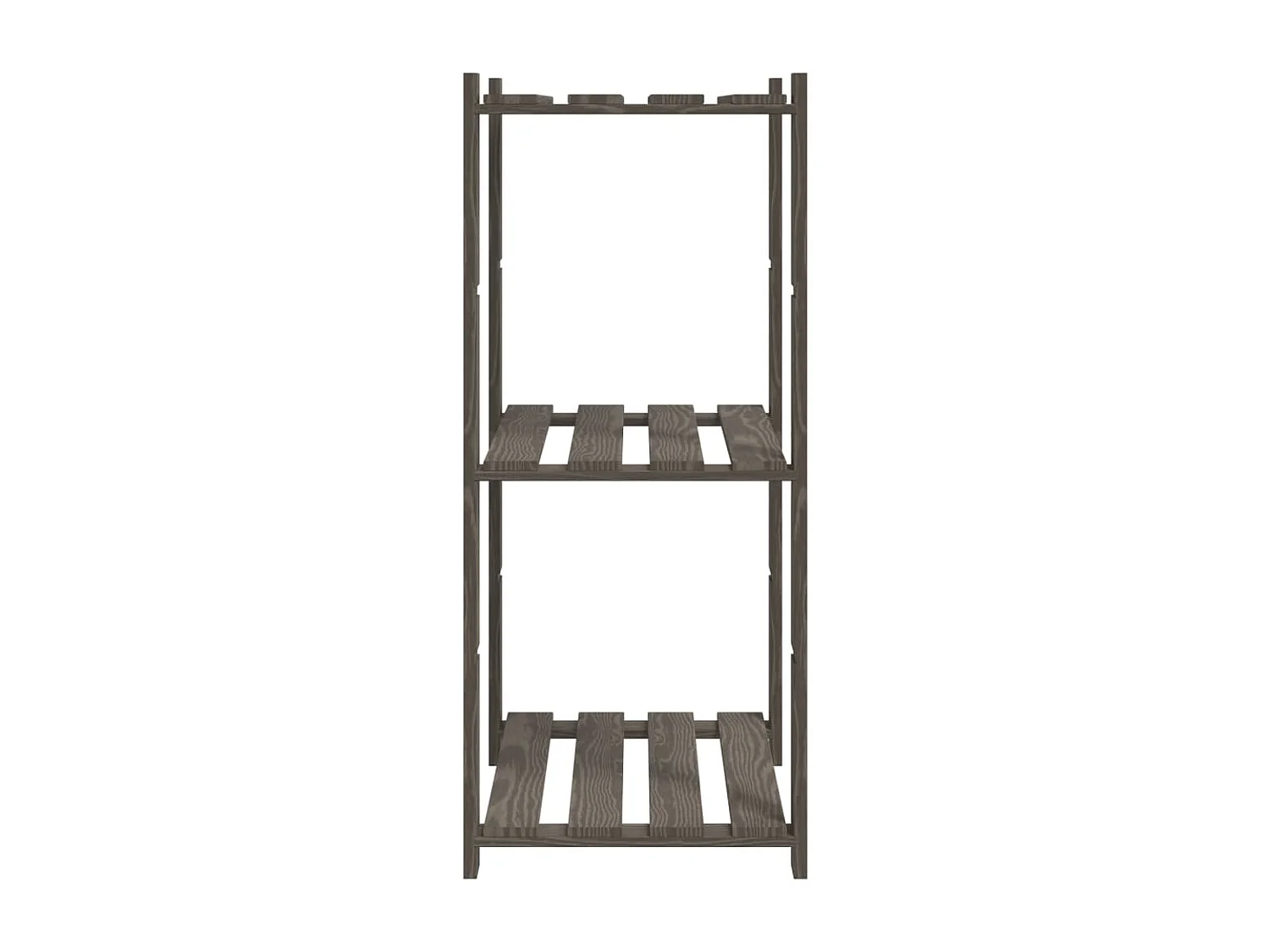 Support de rangement à 3 niveaux gris 60x38x90 bois de pin
