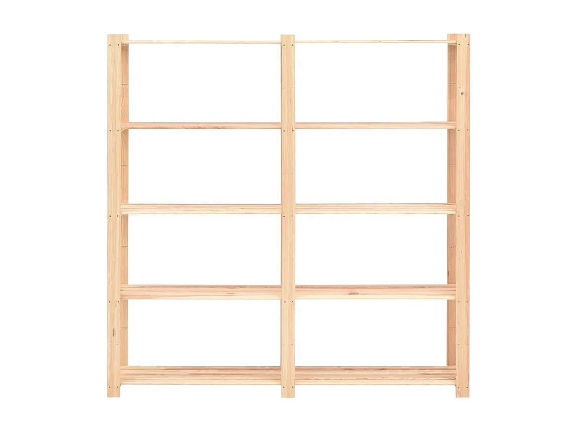 Étagère de rangement à 5 niveaux 2pc 170x38x170 Pin 500 kg