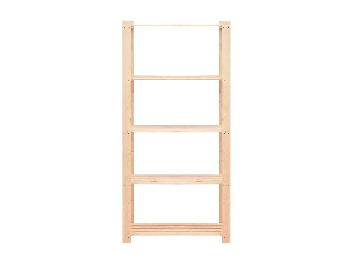 Étagère de rangement à 5 niveaux 10pc 80x38x170 Pin 250 kg