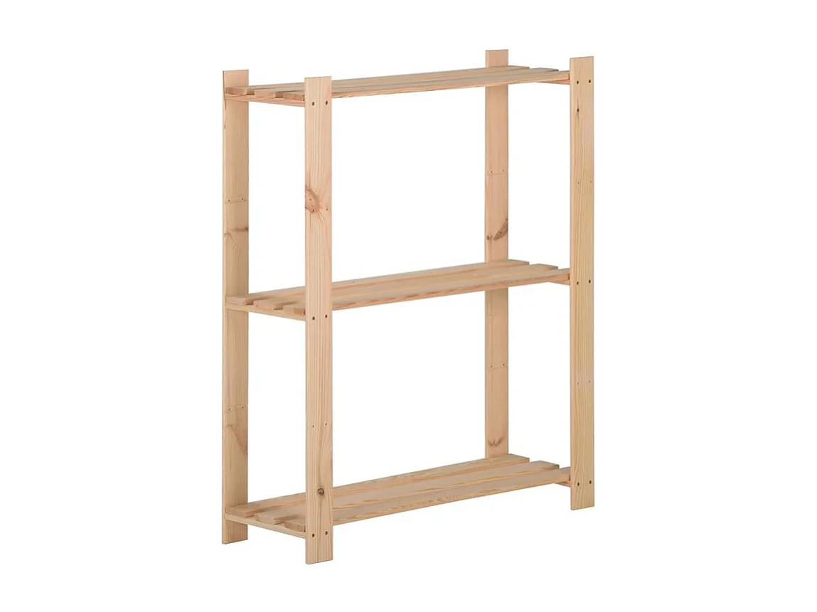 Étagère de stockage 3 niveaux 60x28,5x90 Bois de pin massif