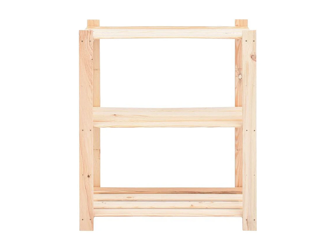 Étagère de rangement à 3 niveaux 10 pc 80x38x90 Pin 150 kg