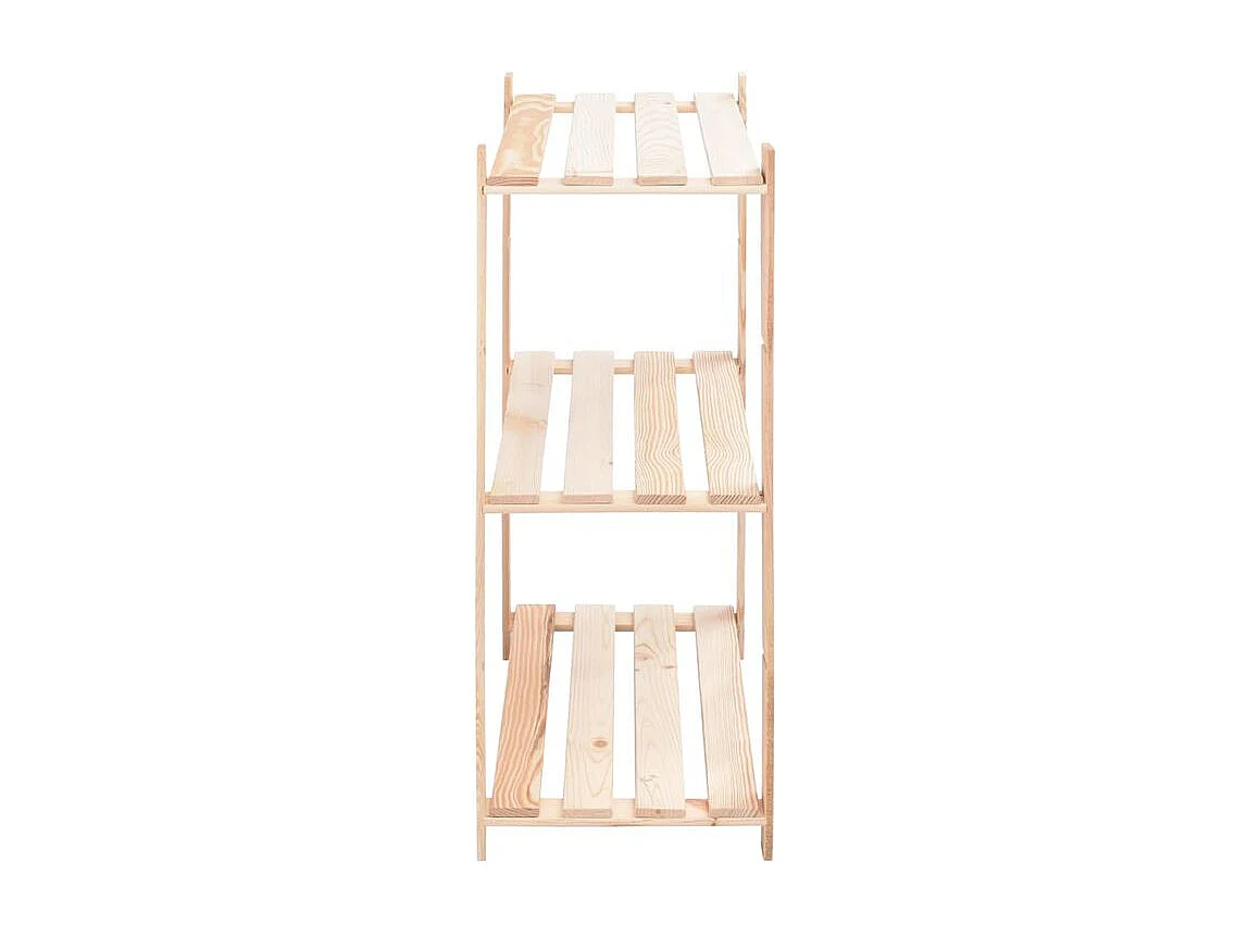 Étagère de rangement à 3 niveaux 10 pc 80x38x90 Pin 150 kg