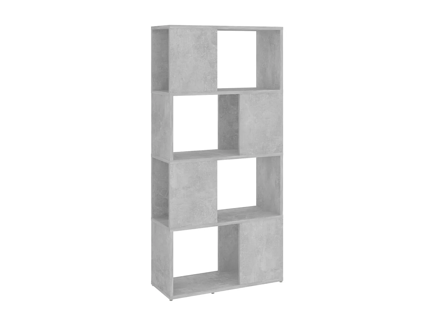 Bibliothèque-Séparateur de pièce Gris béton 60x24x124,5