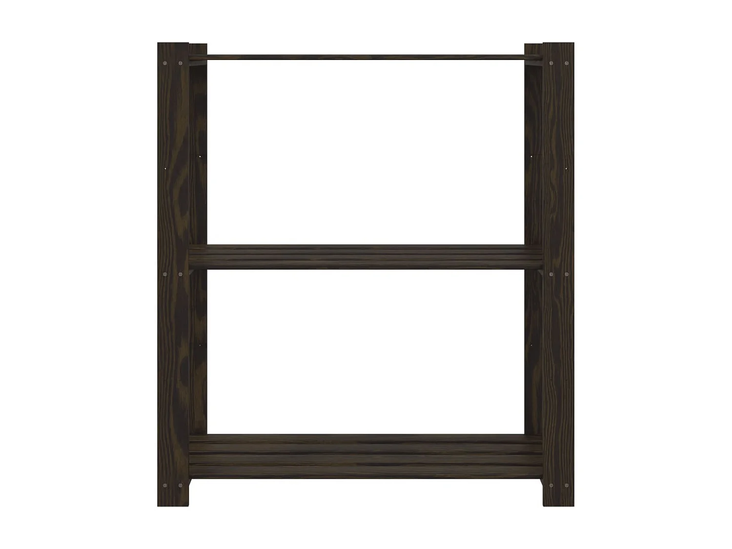 Support de rangement à 3 niveaux noir 80x38x90 bois pin