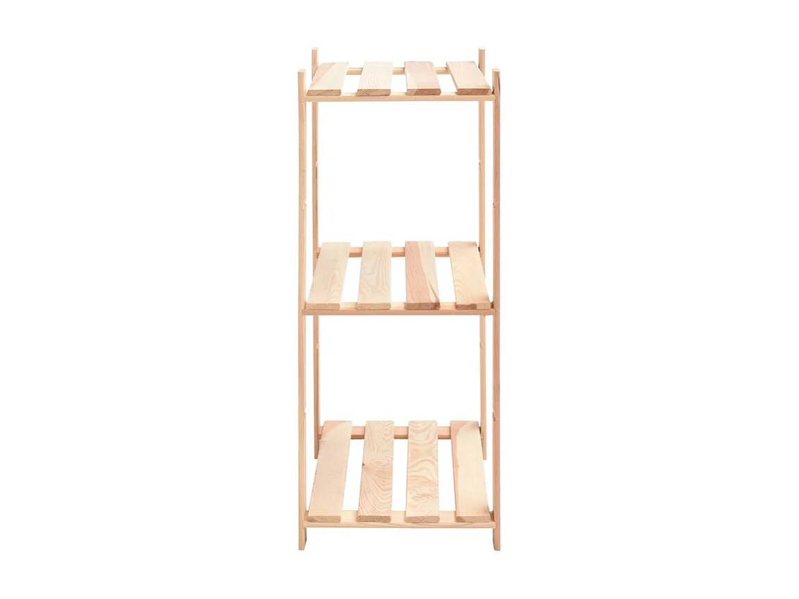 Étagère de stockage 3 niveaux 60x38x90 Pin solide 150 kg