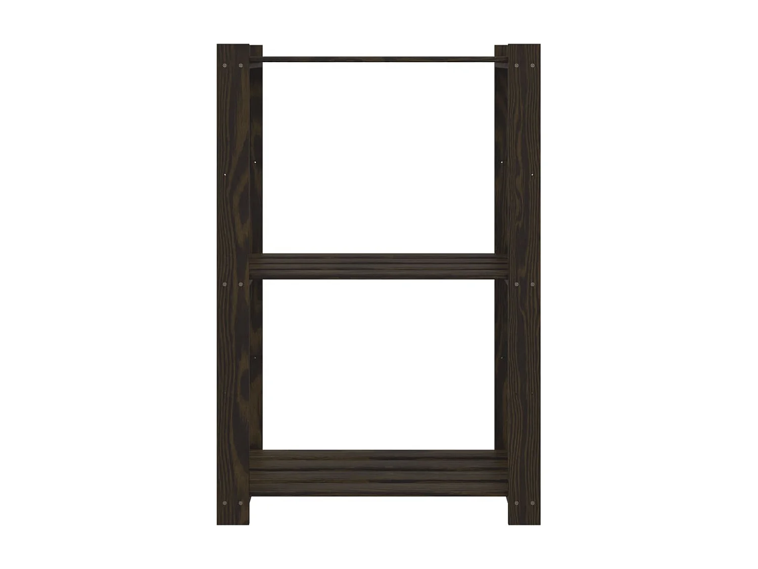 Support de rangement à 3 niveaux noir 60x38x90 bois pin