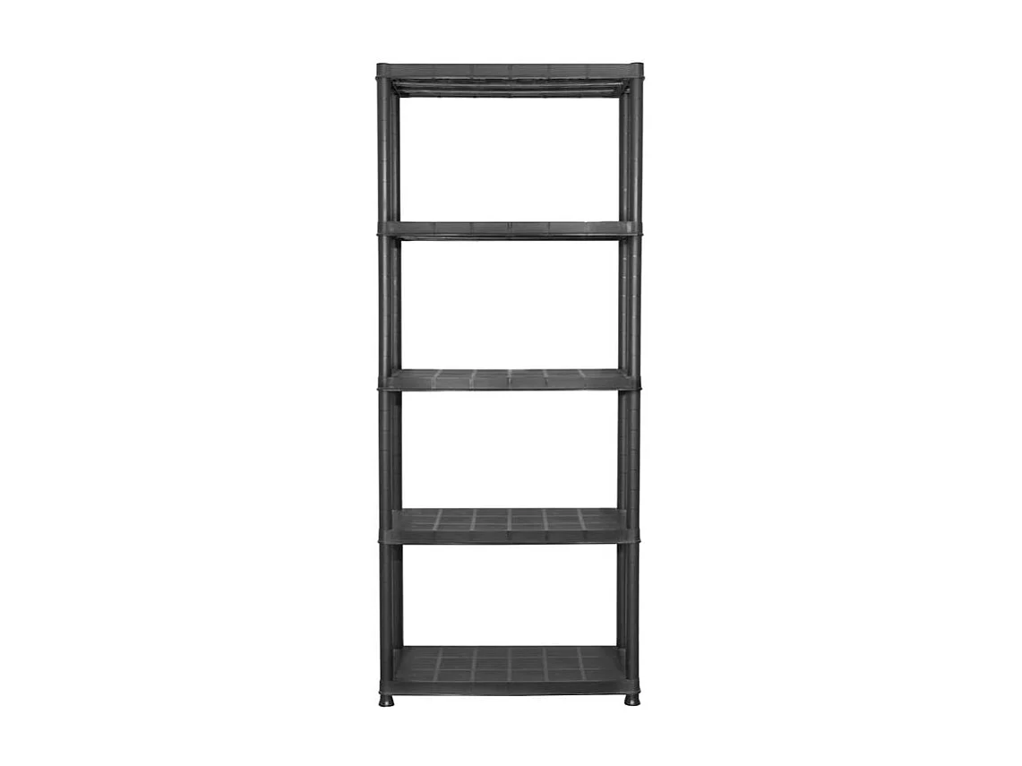 Étagère de rangement à 5 niveaux Noir 71x38x170 Plastique