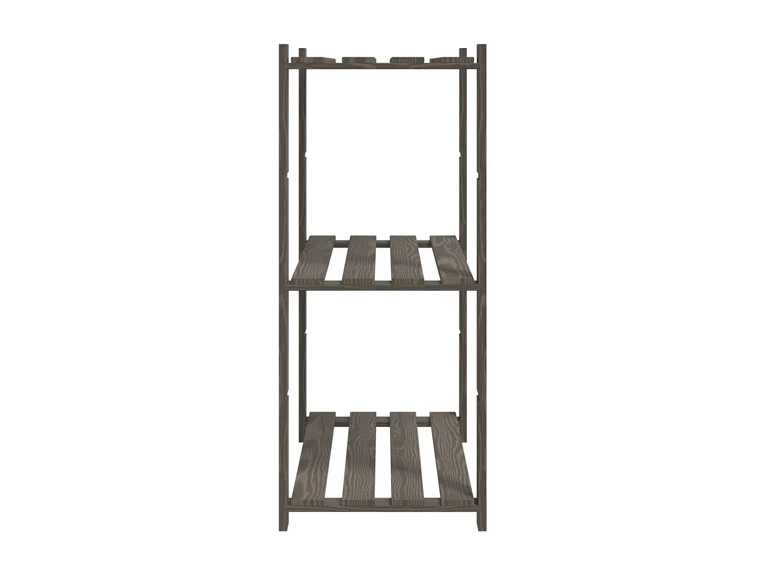 Support de rangement à 3 niveaux gris 80x38x90 bois de pin