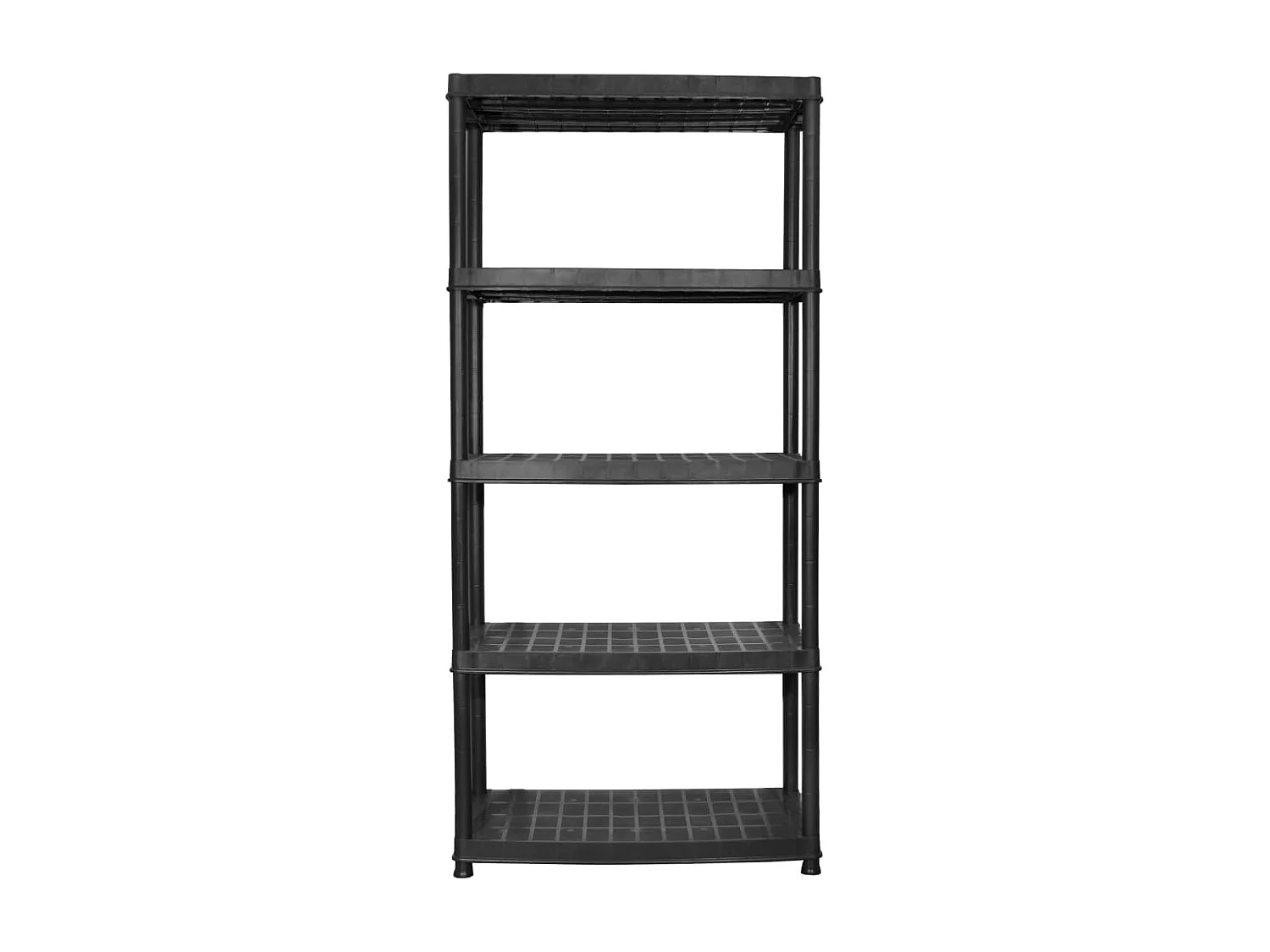 Étagère de rangement à 5 niveaux Noir 91,5x45,7x185 Plastique