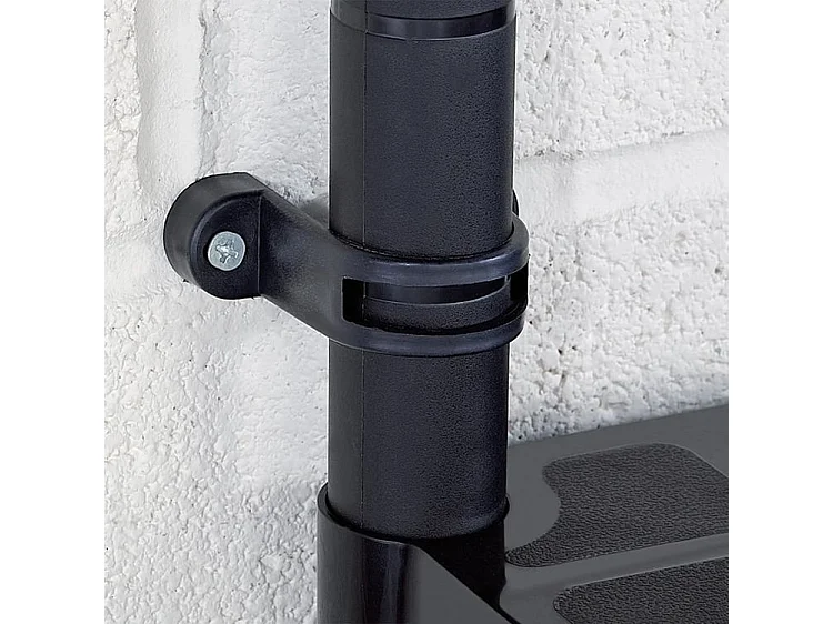 Étagère de rangement à 4 niveaux Noir 244x30,5x130 Plastique