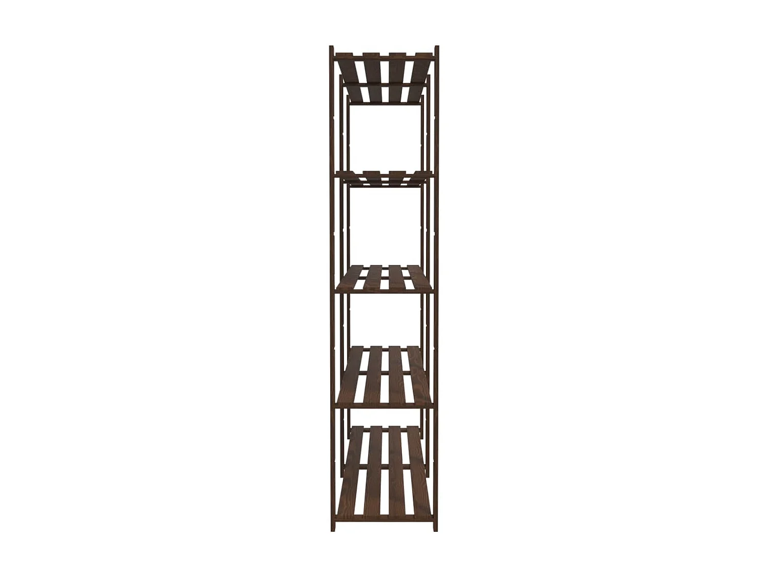 Support de rangement à 5 niveaux marron 170x38x170 bois pin