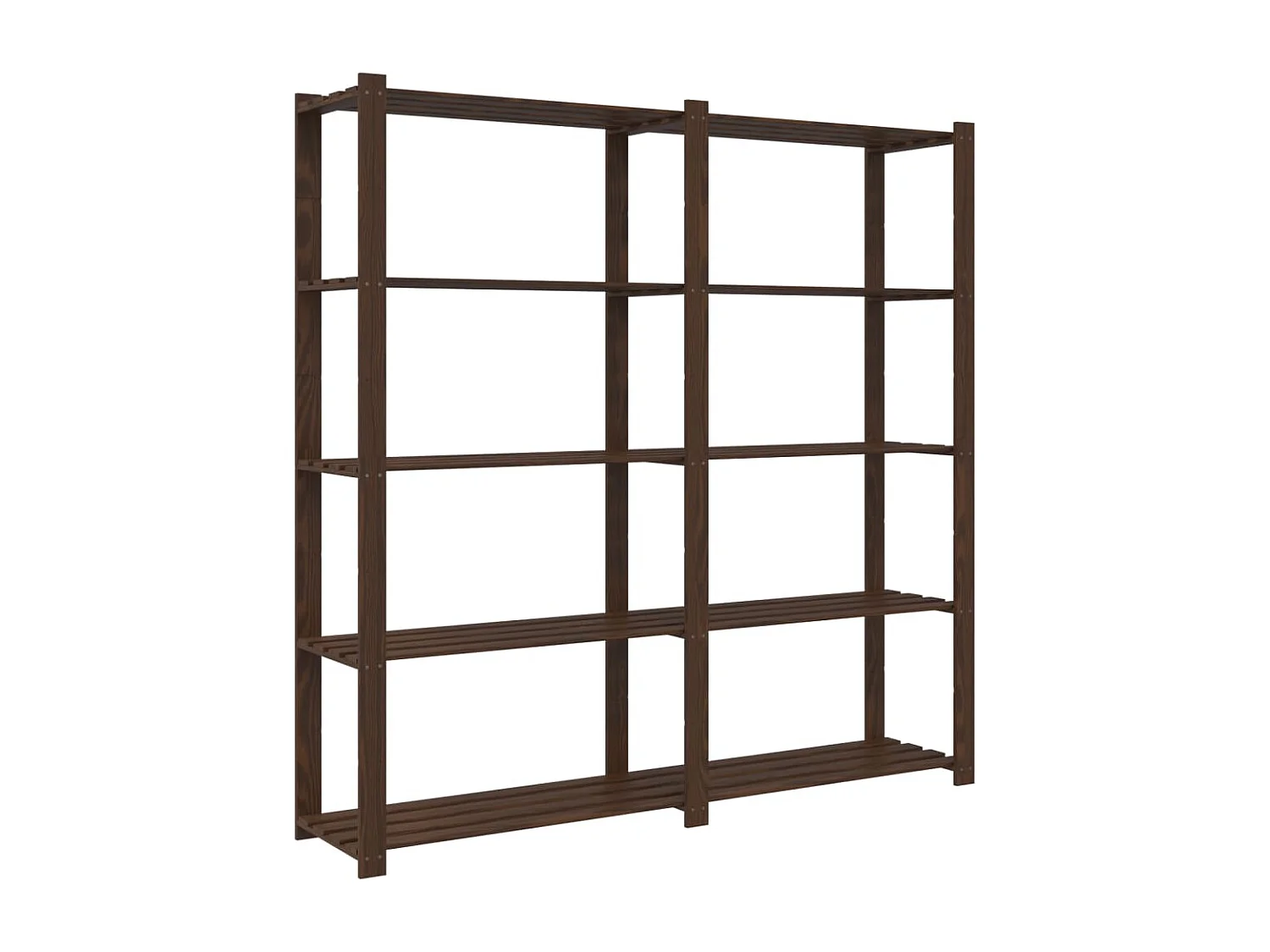 Support de rangement à 5 niveaux marron 170x38x170 bois pin