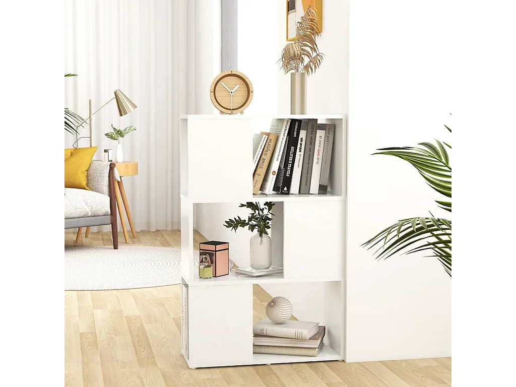 Bibliothèque-Séparateur de pièce Blanc 60x24x94