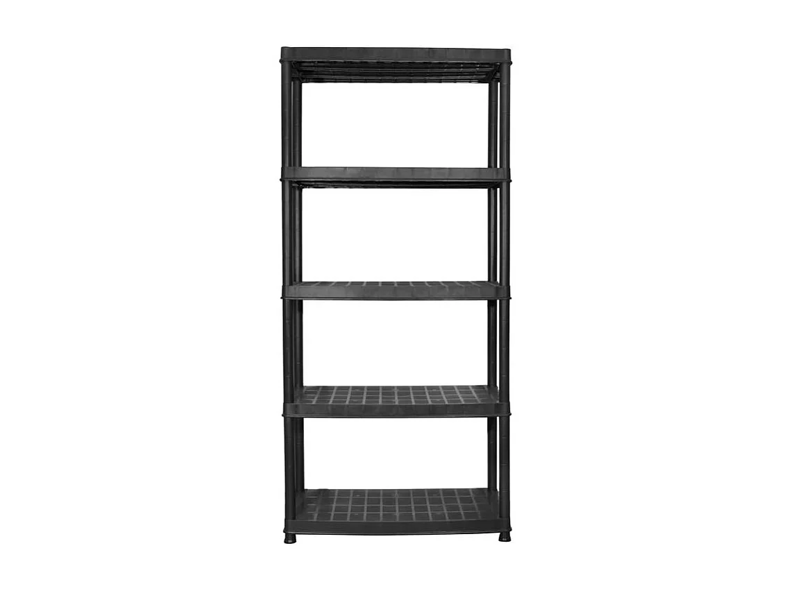 Étagère de rangement à 5 niveaux Noir 85x40x185 Plastique