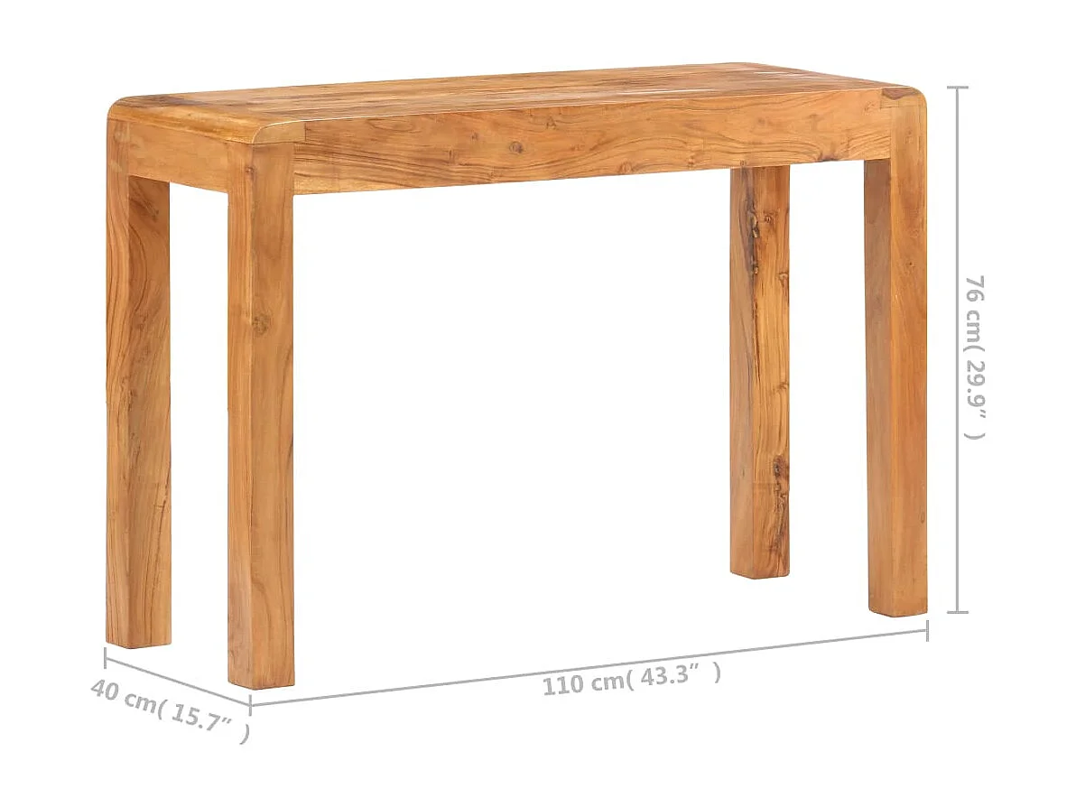 Table console 110x40x76 Bois d'acacia massif