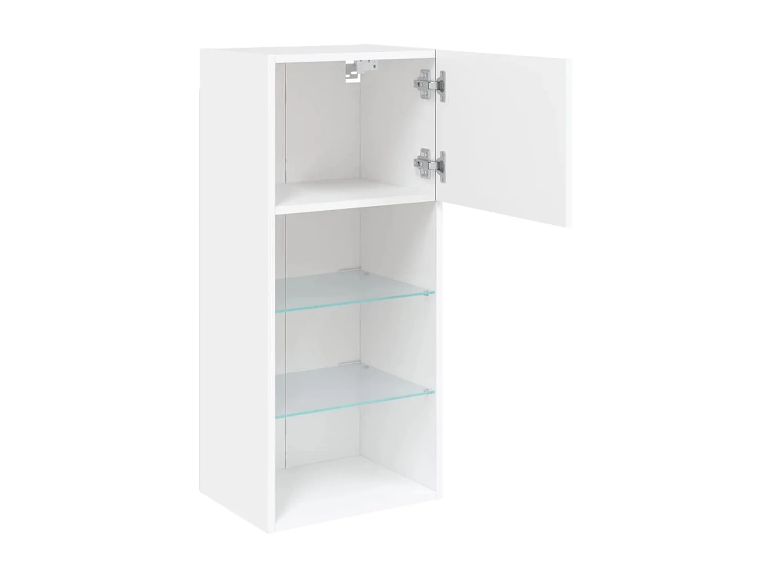 Meuble TV avec lumière LED 2 pc blanc 40,5x30x90