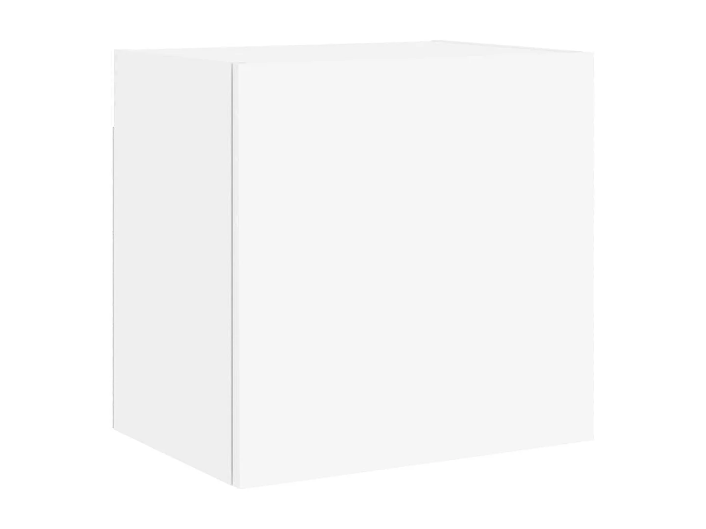Unité murale TV 4 pc blanc bois d'ingénierie