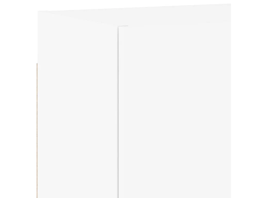 Unité murale TV 4 pc blanc bois d'ingénierie