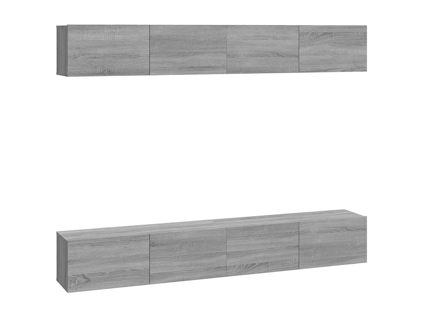 Meuble TV muraux 4 pc Sonoma gris 100x30x30