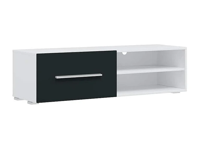 Meuble TV 5 pc avec lumière LED indigo mat bois d'ingénierie