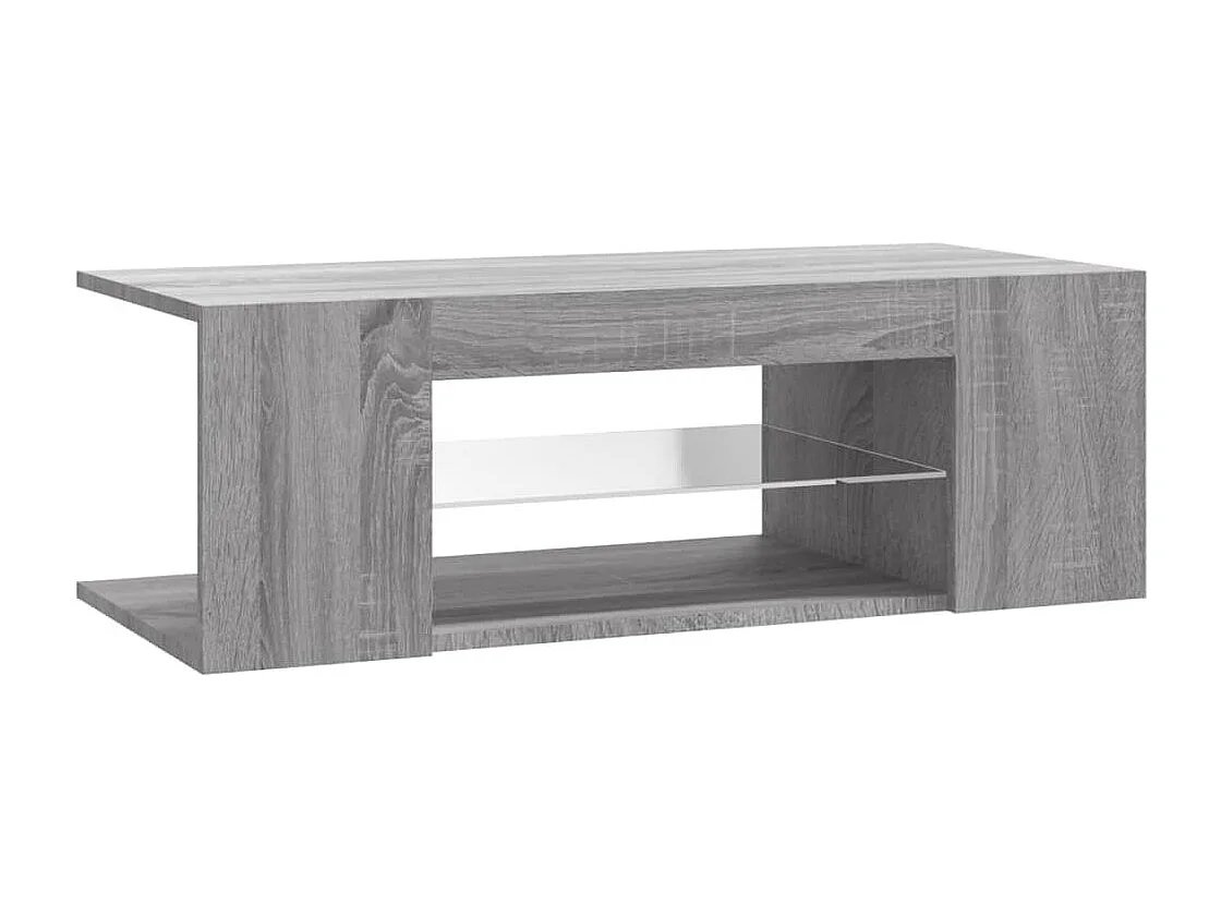 Meuble TV avec lumière LED Sonoma gris 90x39x30