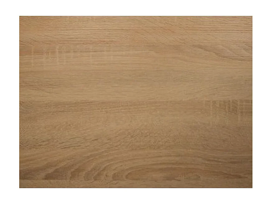 Meuble 2 porte métal taupe et plateau chêne naturel Naya L80xH60xP40