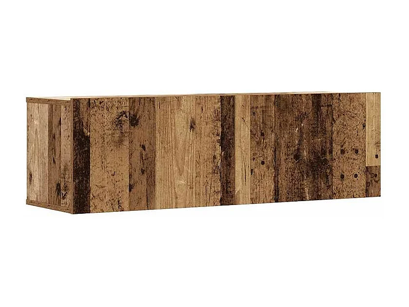 Meuble TV muraux 3 pc vieux bois 100x30x30 bois ingénierie