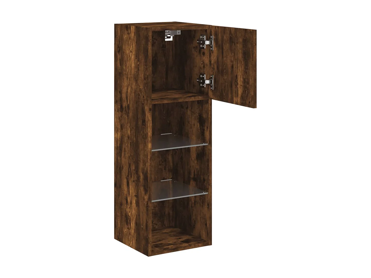 Meuble TV avec lumière LED 2 pc chêne fumé 30,5x30x90
