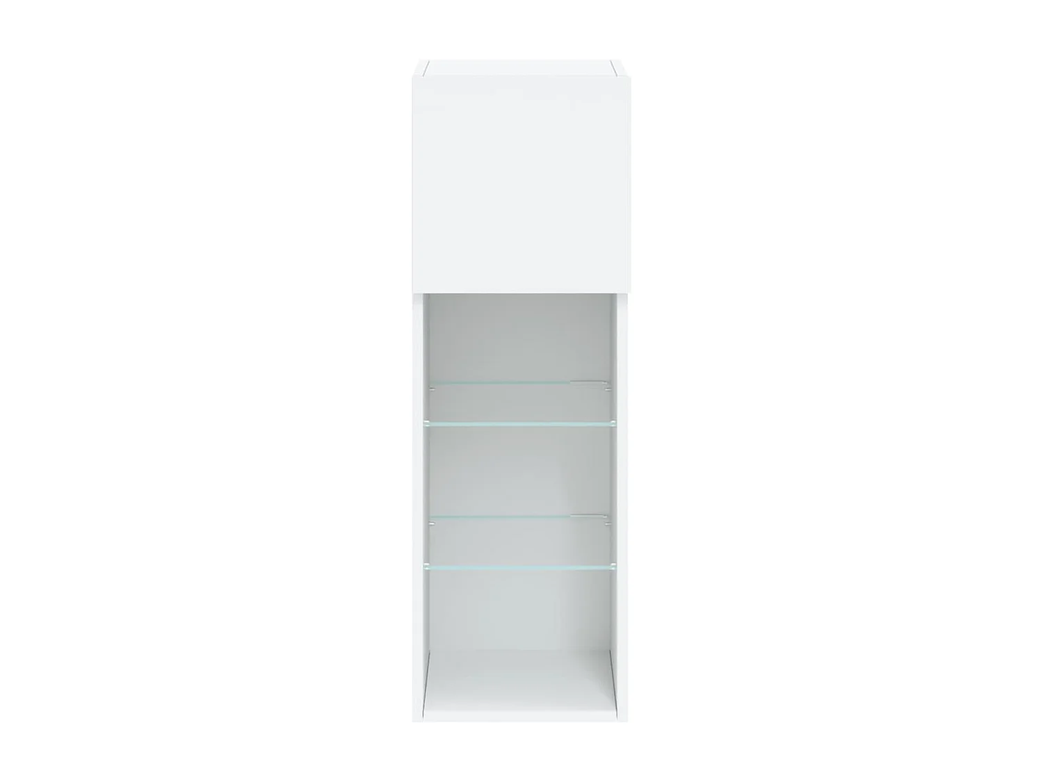 Meuble TV avec lumière LED 2 pc blanc 30,5x30x90