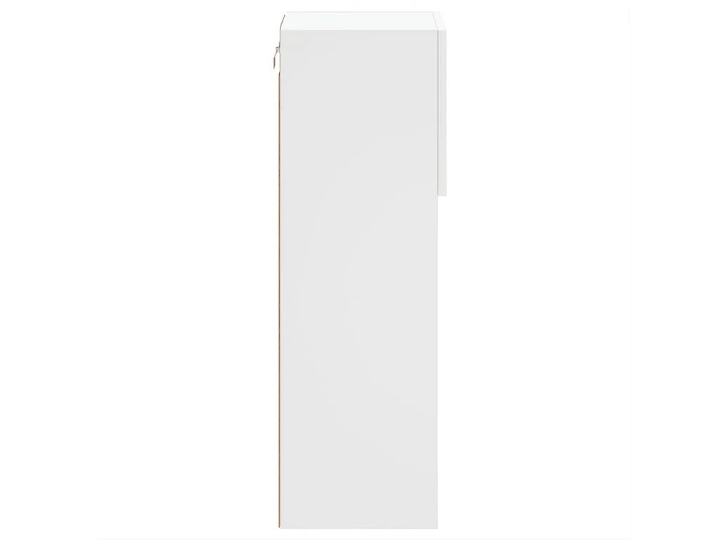 Meuble TV avec lumière LED 2 pc blanc 30,5x30x90