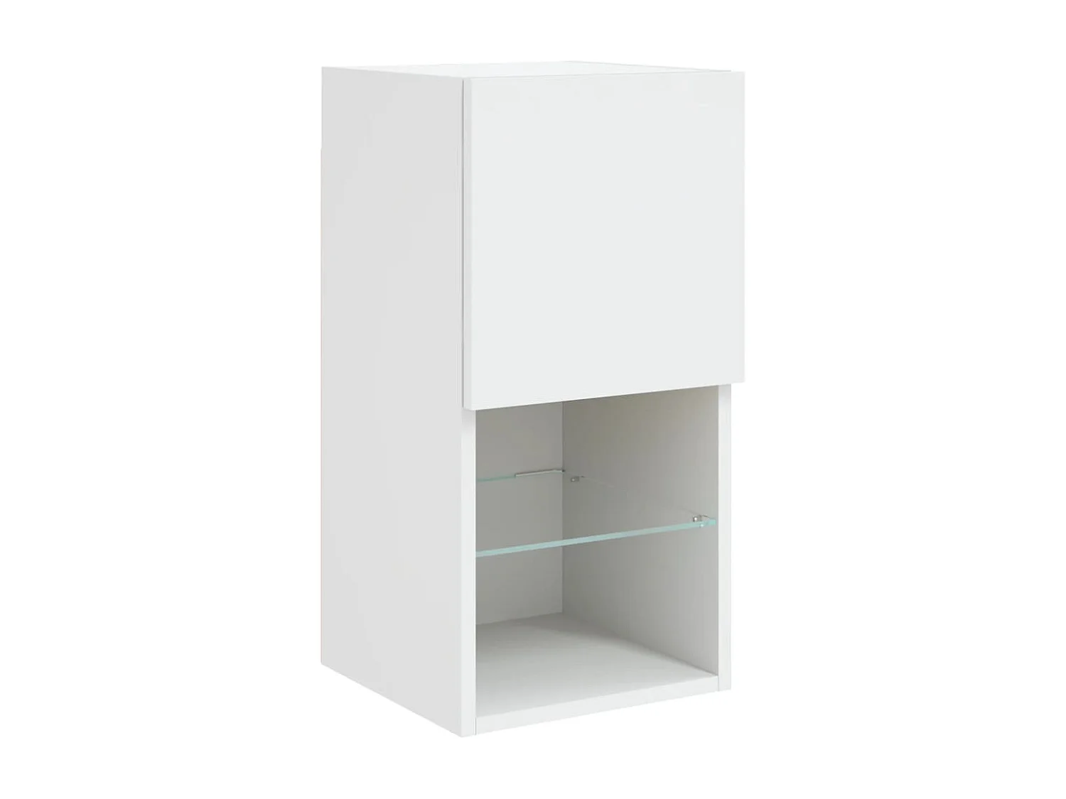 Meuble TV muraux 4 pc avec lumière LED blanc