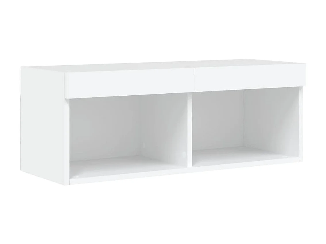 Ensemble de meuble TV muraux 8 pc avec lumière LED blanc