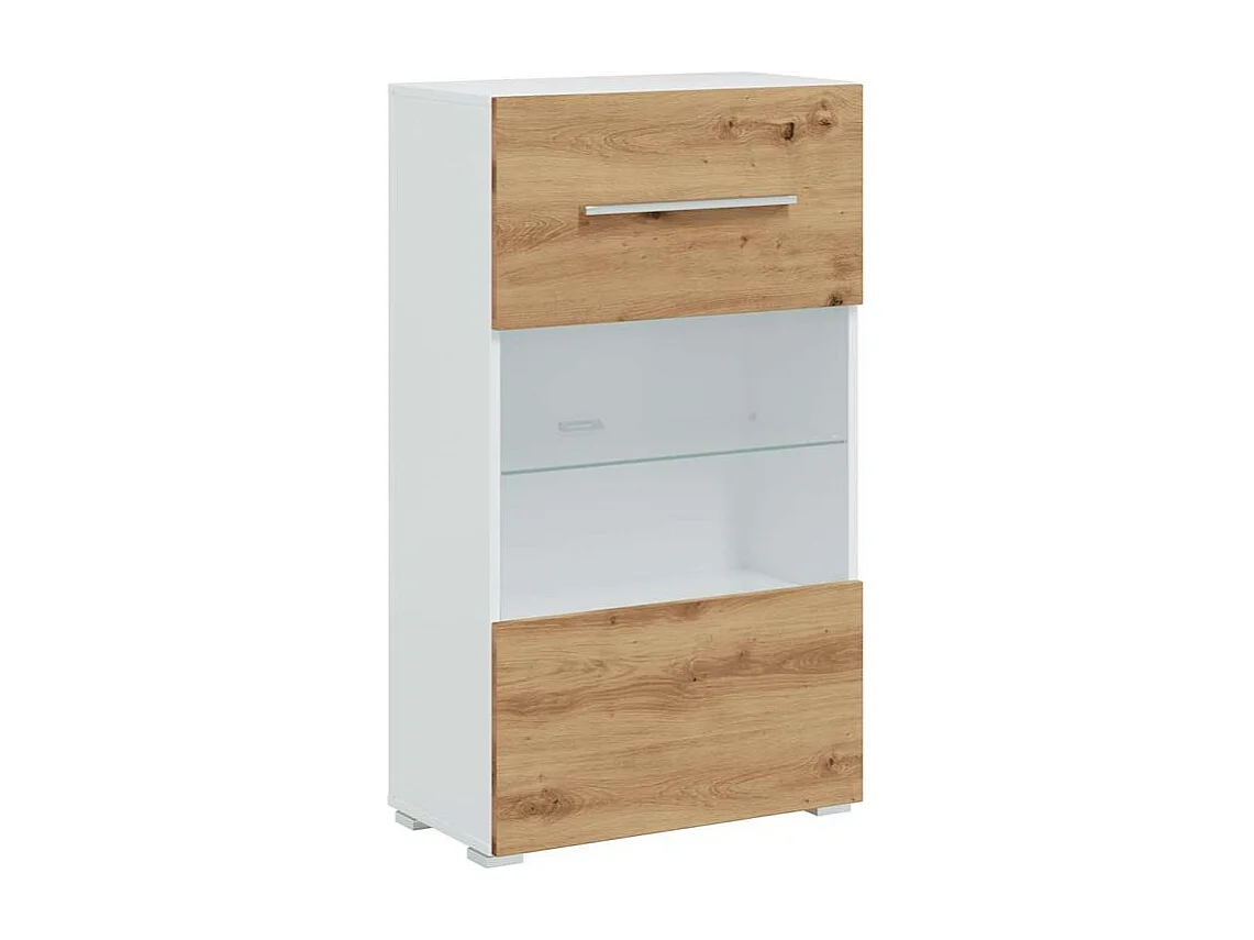 Meuble TV et lumière LED 5 pc chêne artisanal bois ingénierie
