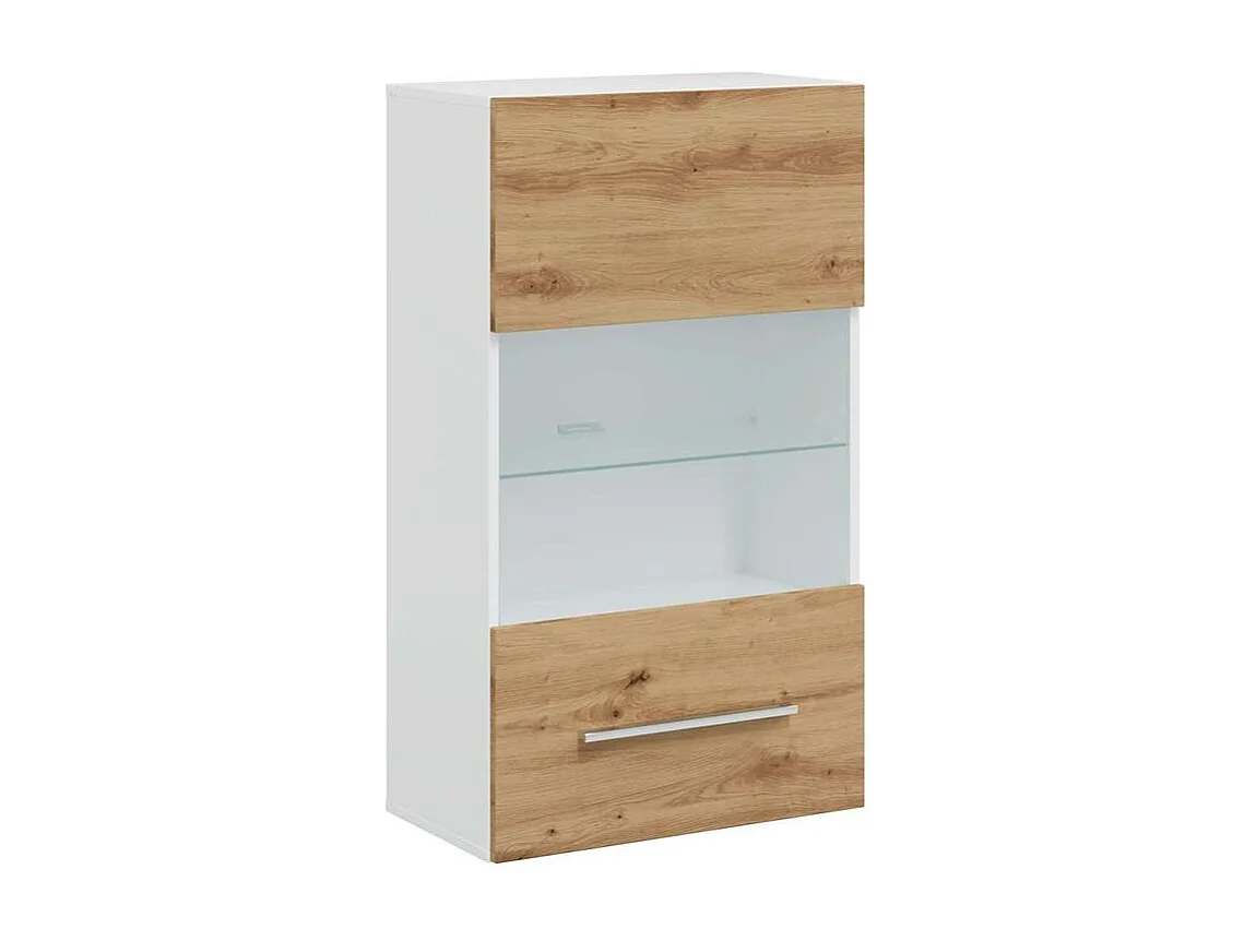 Meuble TV et lumière LED 5 pc chêne artisanal bois ingénierie
