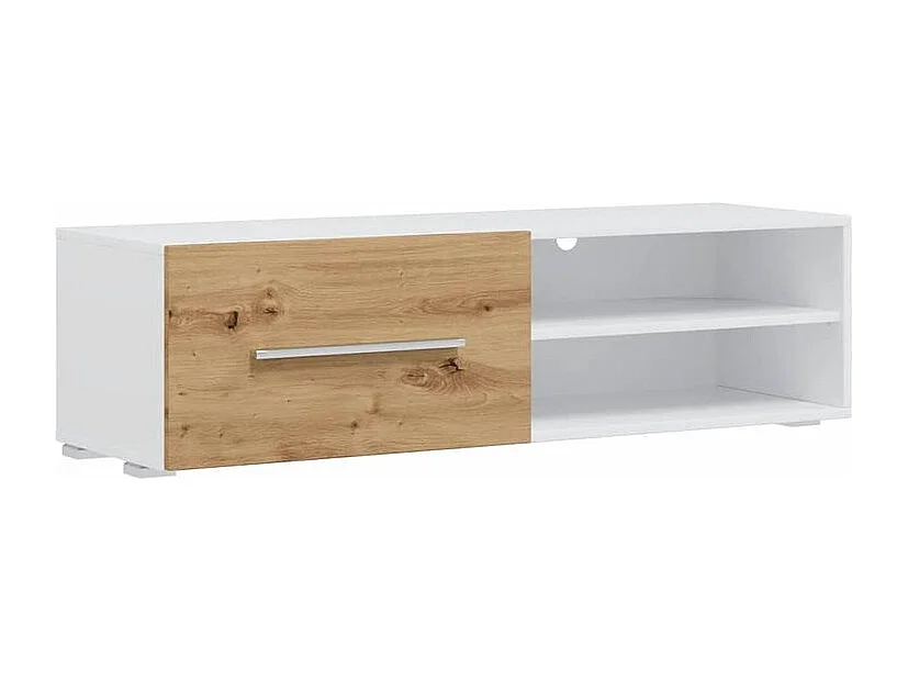 Meuble TV et lumière LED 5 pc chêne artisanal bois ingénierie