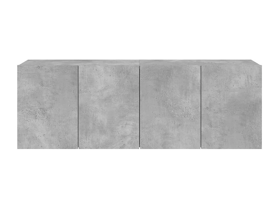 Meuble TV muraux 2 pc gris béton 60x30x41