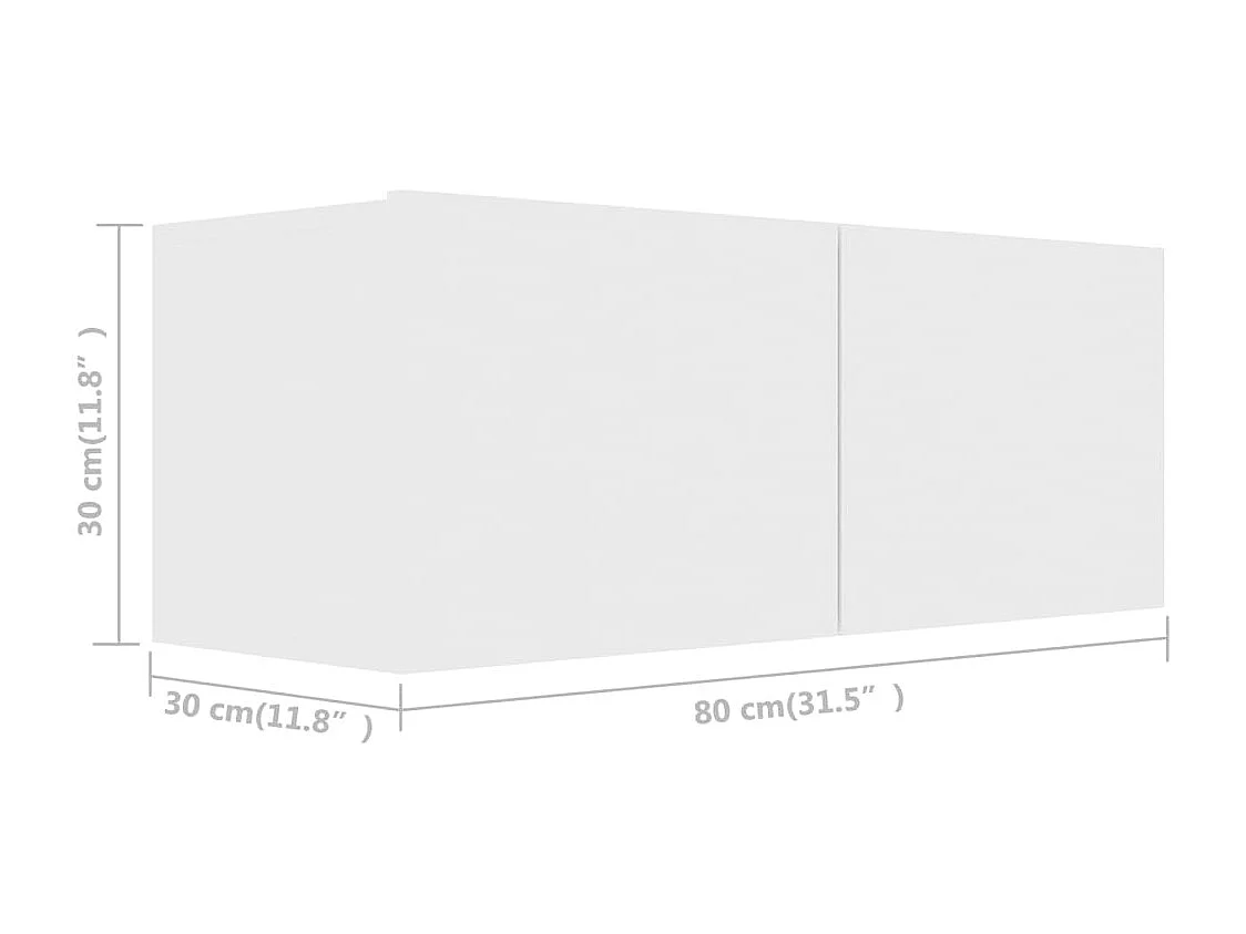 Ensemble de meuble TV 2 pc Blanc 3