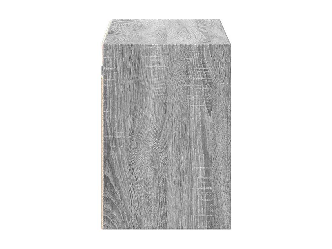 Meuble TV mural avec lumière LED sonoma gris 100x31x45