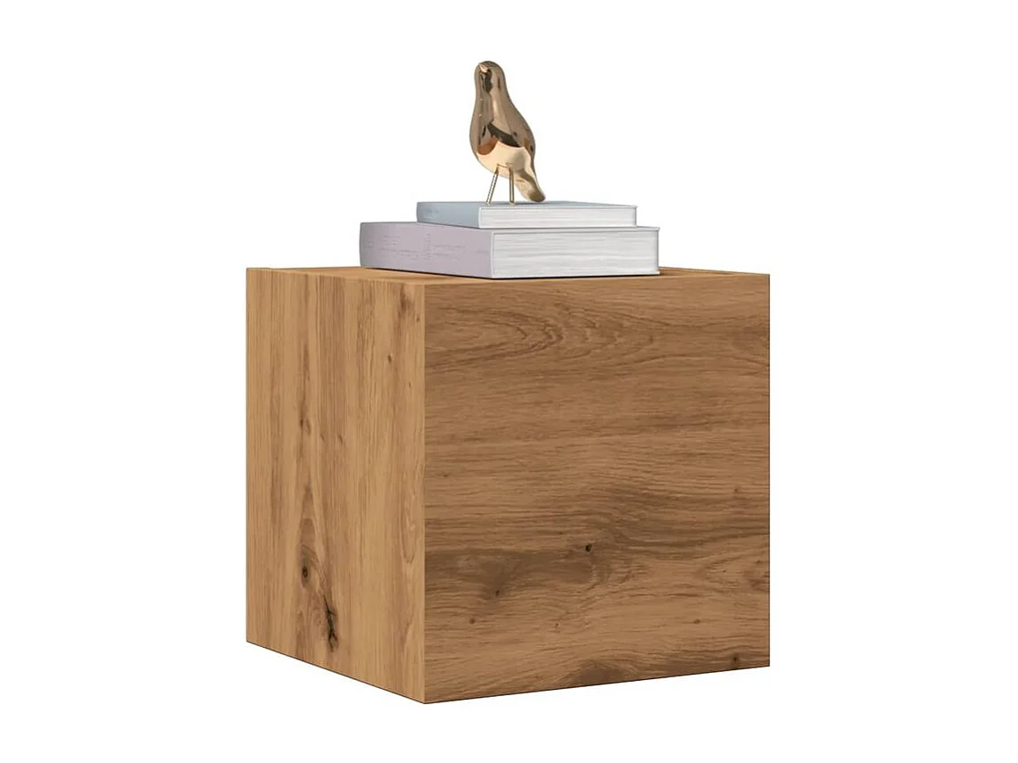 Meuble TV mural chêne artisanal 30,5x30x30