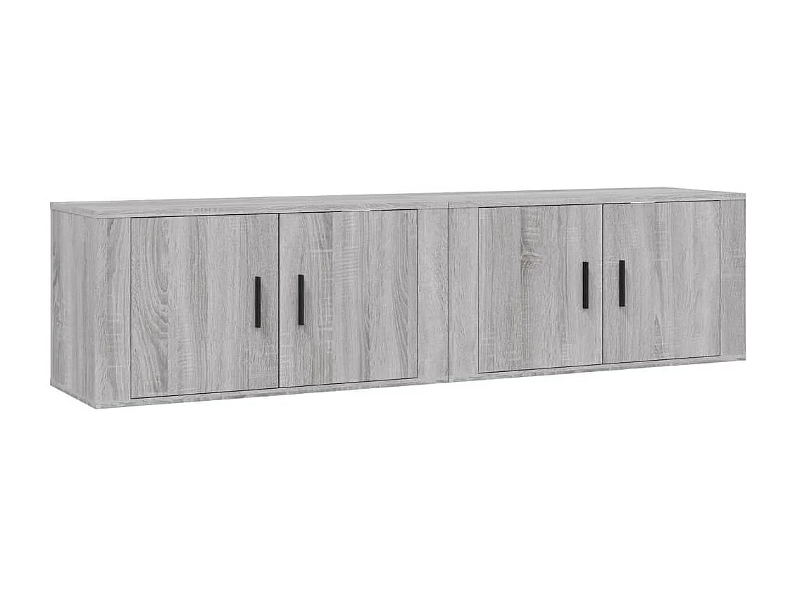 Meuble TV muraux 2 pc sonoma gris 80x34,5x40