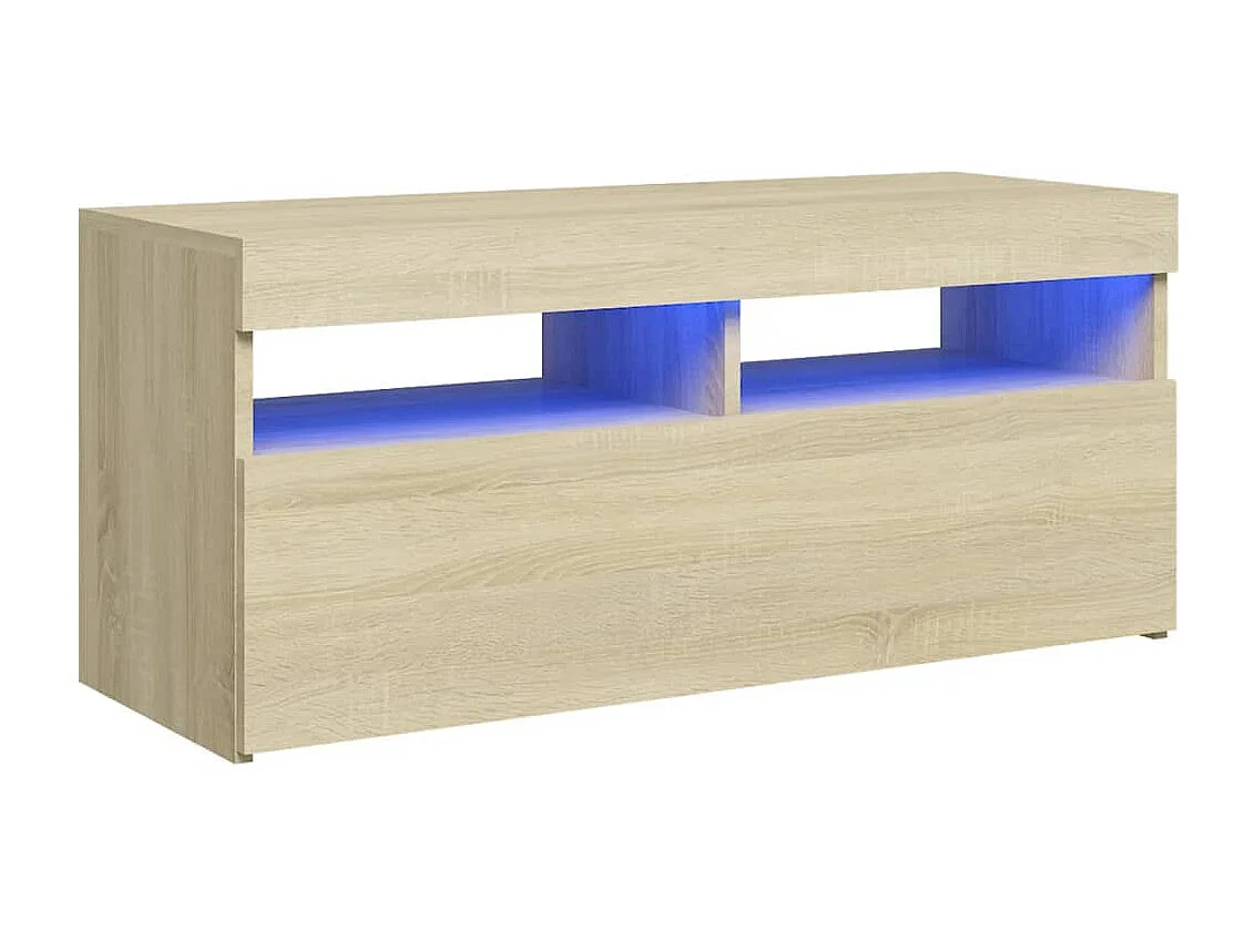 Meuble TV avec lumière LED Chêne sonoma 90x35x40