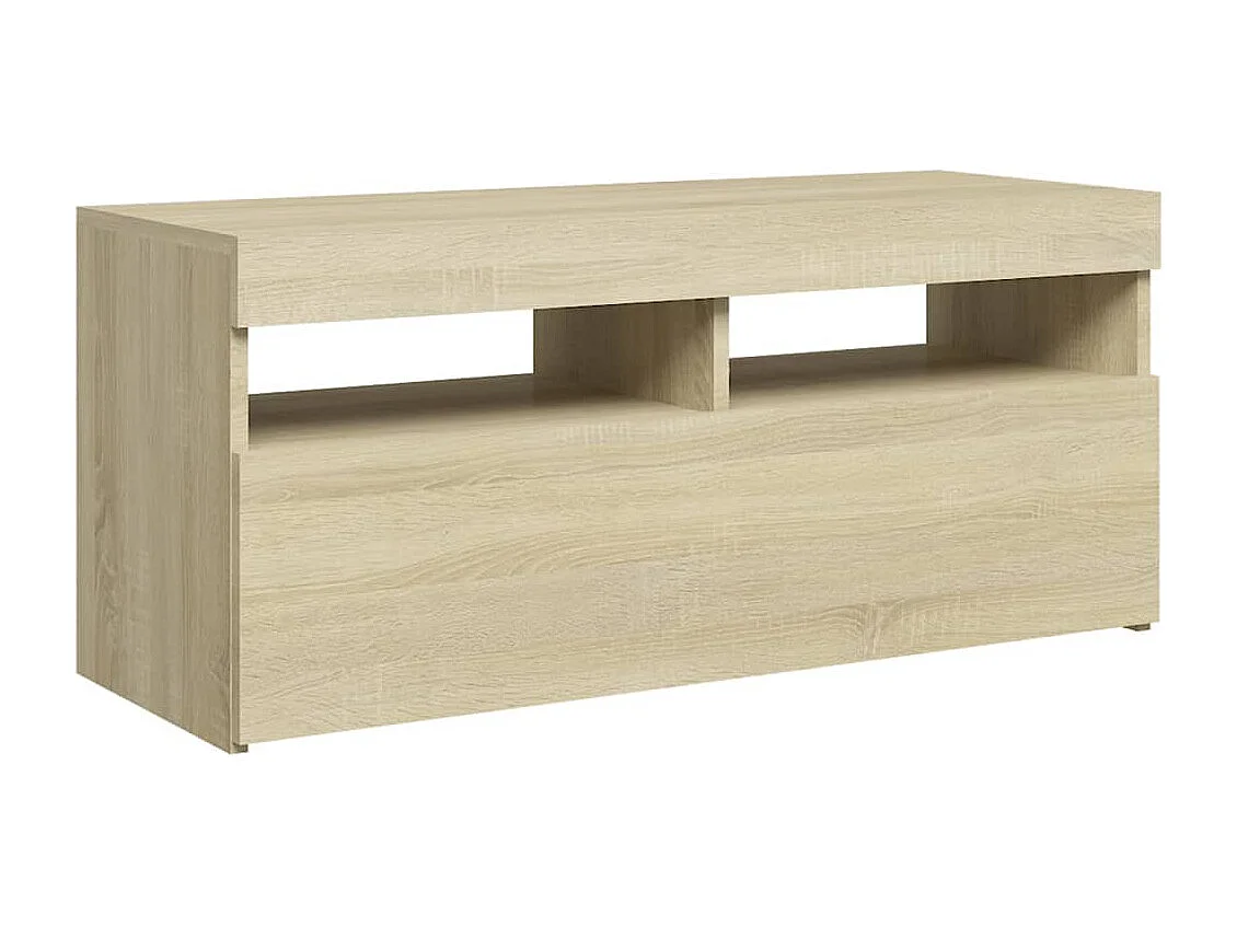 Meuble TV avec lumière LED Chêne sonoma 90x35x40