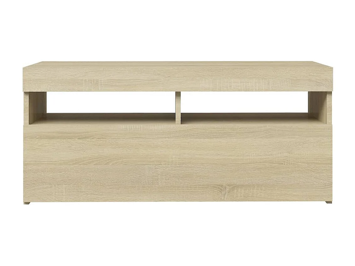 Meuble TV avec lumière LED Chêne sonoma 90x35x40