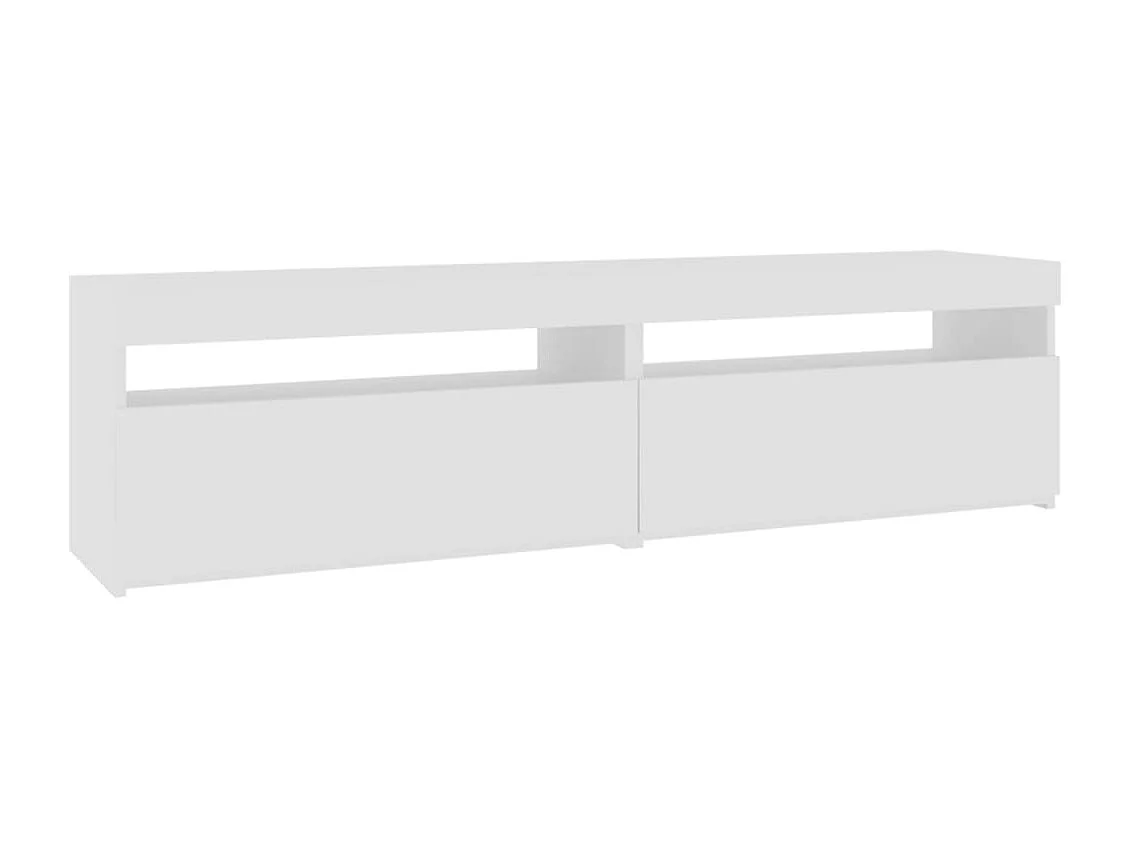 Meuble TV 2 pc avec lumière LED Blanc 75x35x40