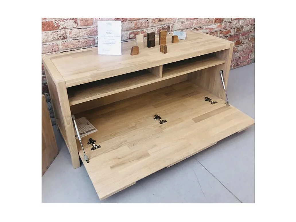 Nelson massief eiken tv-meubel 128 cm